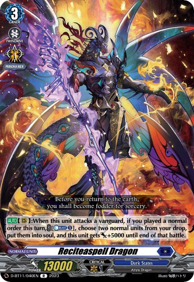 Image of Reciteaspell Dragon (D-BT11/040EN) [Clash of the Heroes]