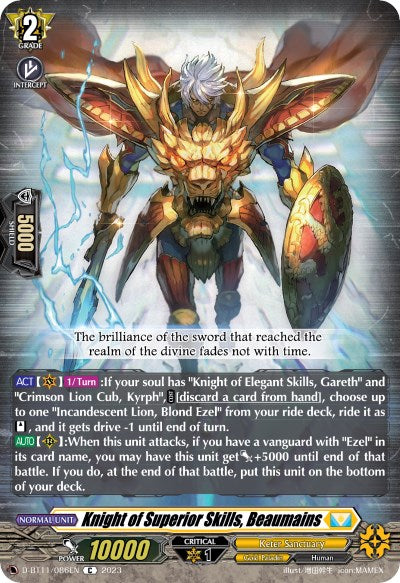 Image of Knight of Superior Skills, Beaumains (D-BT11/086EN) [Clash of the Heroes]