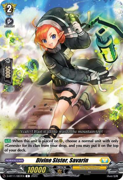 Image of Divine Sister, Savarin (D-BT11/087EN) [Clash of the Heroes]