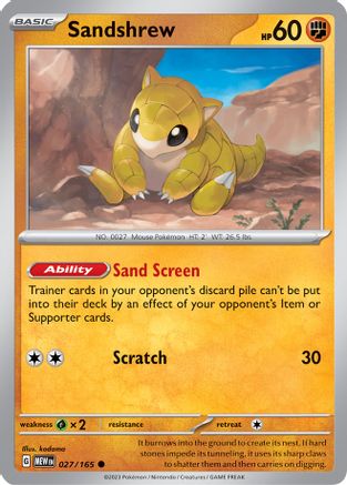 Image of Sandshrew (027/165) [Scarlet & Violet 151]