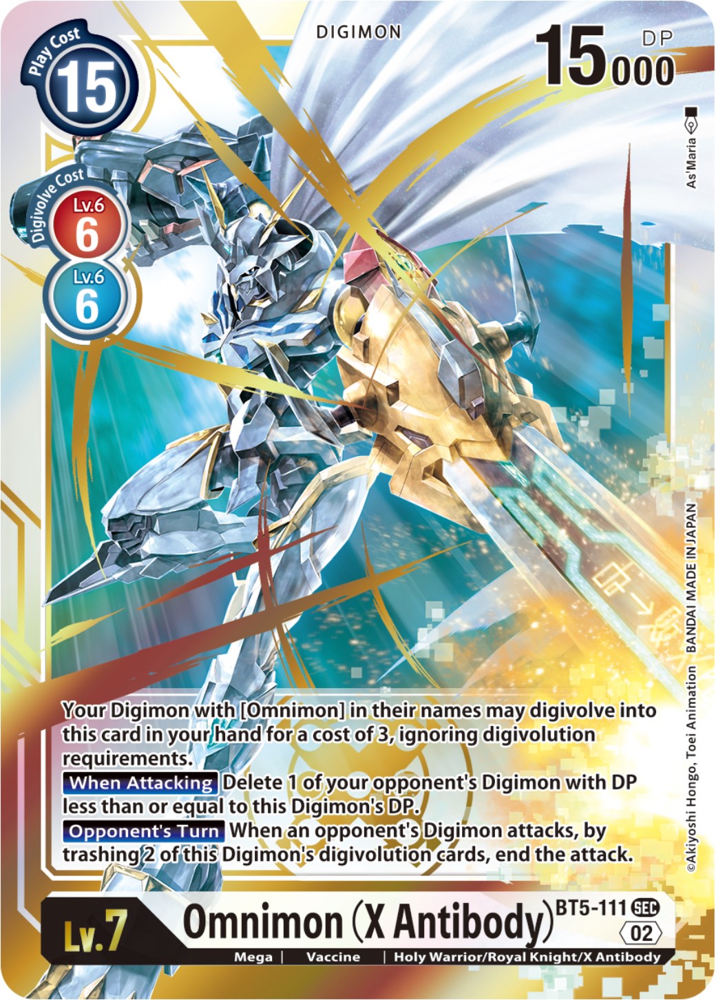 Image of Omnimon (X Antibody) [BT5-111 ] (Resurgence Booster Reprint) [Resurgence Booster]