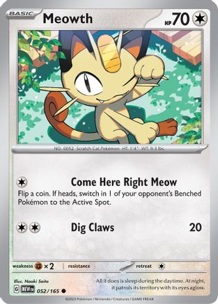 Image of Meowth (052/165) [Scarlet & Violet 151]