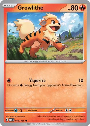 Image of Growlithe (058/165) [Scarlet & Violet 151]