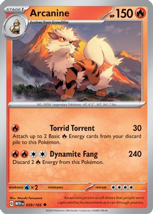 Image of Arcanine (059/165) [Scarlet & Violet 151]