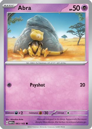 Image of Abra (063/165) [Scarlet & Violet 151]