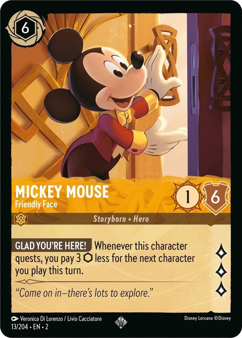 Image of Mickey Mouse - Friendly Face (13/204) [Rise of the Floodborn]