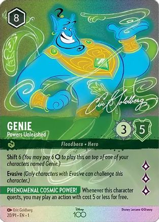 Image of Genie - Powers Unleashed (Alternate Art) (20) - Disney100 Promos Holofoil