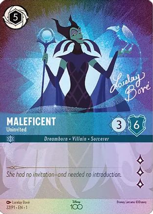 Image of Maleficent - Uninvited (Alternate Art) (22) - Disney100 Promos Holofoil