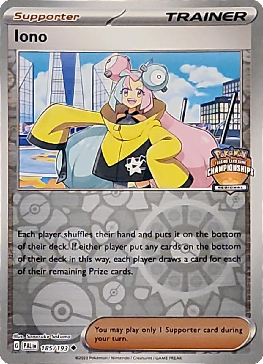 Image of Iono (185/193) (Regional Championships Promo) [League & Championship Cards]