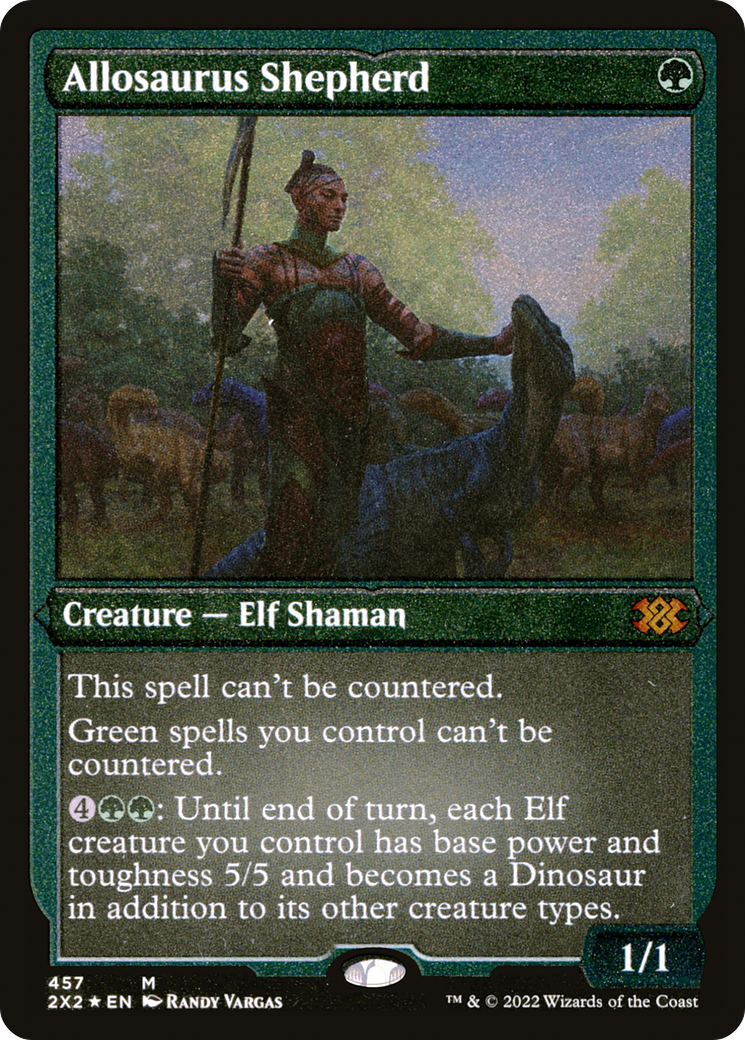 Image of Allosaurus Shepherd (Foil Etched) [Double Masters 2022]