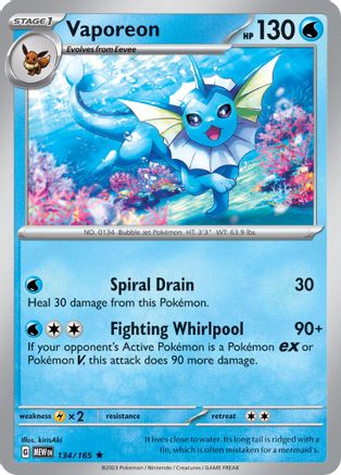 Image of Vaporeon (134/165) [Scarlet & Violet 151]
