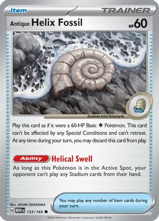Image of Antique Helix Fossil (153/165) [Scarlet & Violet 151]
