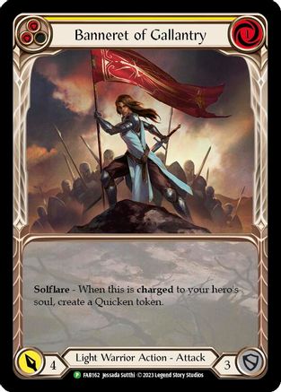 Image of Banneret of Gallantry - FAB162 (FAB162) - Flesh and Blood: Promo Cards Rainbow Foil