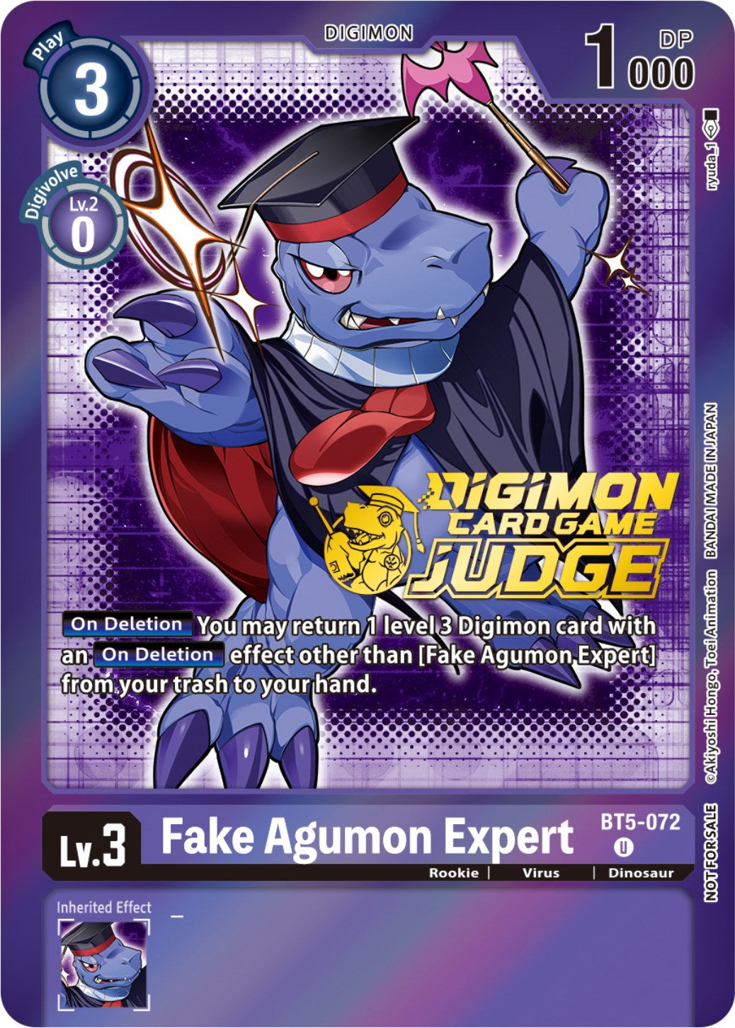 Image of Fake Agumon Expert [BT5-072] (Judge Pack 4) [Battle of Omni Promos]