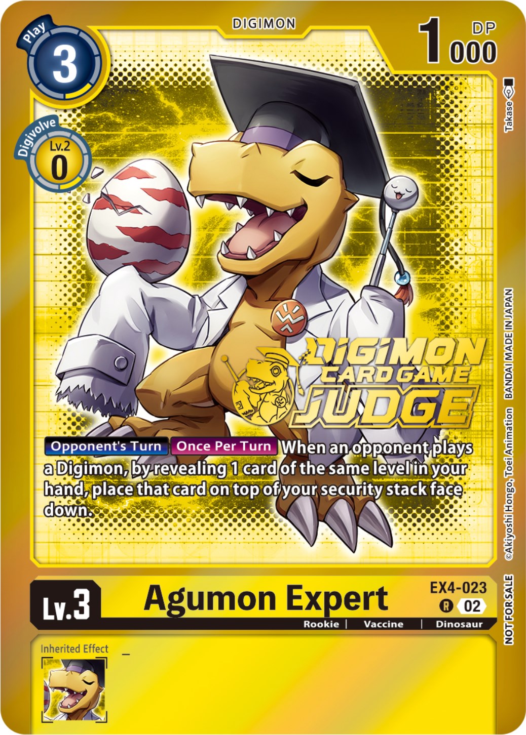 Image of Agumon Expert [EX4-023] (Judge Pack 4) [Alternative Being Booster Promos]