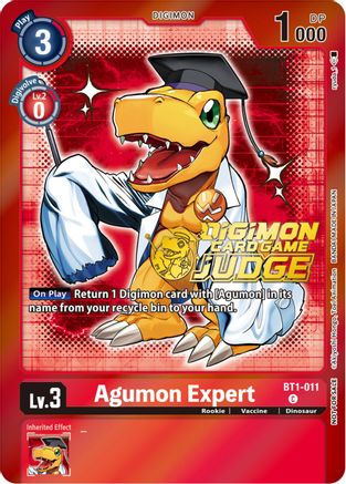 Image of Agumon Expert [BT1-011] (Judge Pack 4) [Release Special Booster Promos]