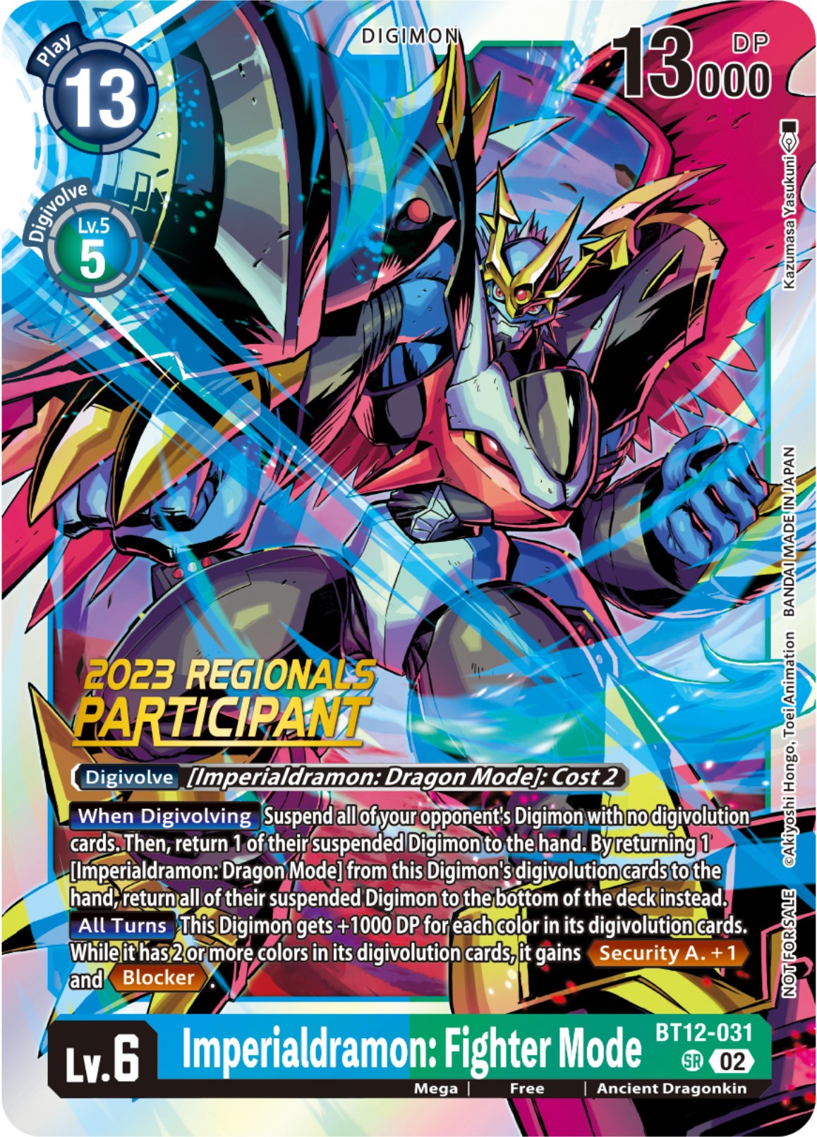 Image of Imperialdramon: Fighter Mode [BT12-031] (2023 Regionals Participant) [Across Time]