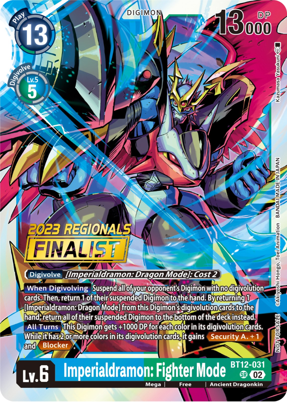 Image of Imperialdramon: Fighter Mode [BT12-031] (2023 Regionals Finalist) [Across Time]
