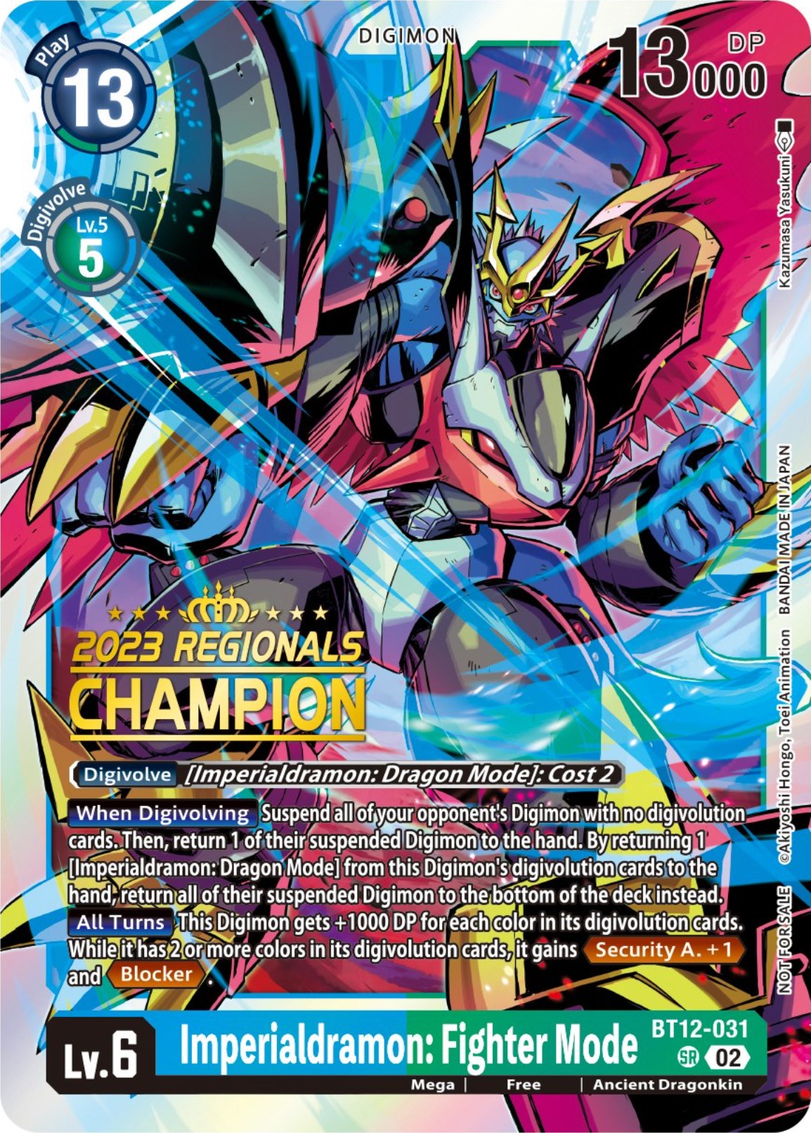 Image of Imperialdramon: Fighter Mode [BT12-031] (2023 Regionals Champion) [Across Time]
