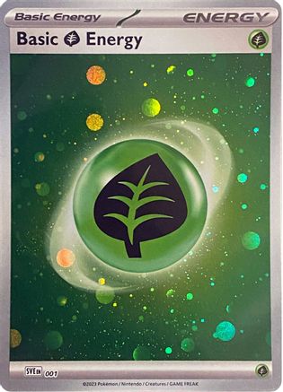 Image of Basic Grass Energy (001) (Cosmos Holo) [Scarlet & Violet: Base Set]