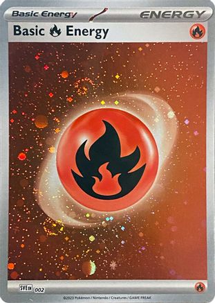 Image of Basic Fire Energy (002) (Cosmos Holo) [Scarlet & Violet: Base Set]
