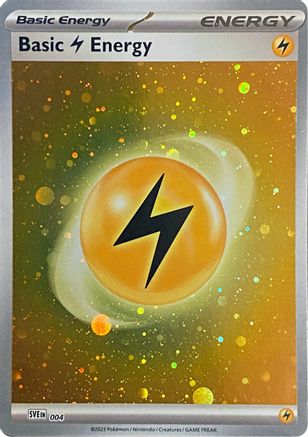 Image of Basic Lightning Energy (004) (Cosmos Holo) [Scarlet & Violet: Base Set]