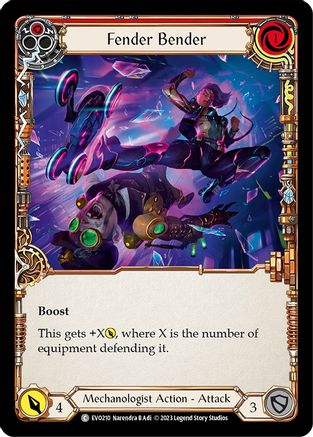 Image of Fender Bender (Red) [EVO210] (Bright Lights)  Rainbow Foil