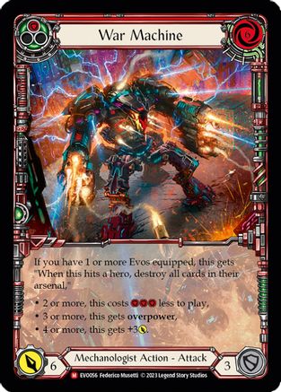 Image of War Machine (Extended Art) [EVO056] (Bright Lights)  Rainbow Foil