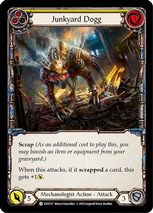 Image of Junkyard Dogg (Yellow) [EVO127] (Bright Lights)  Rainbow Foil