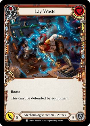 Image of Lay Waste (Red) [EVO207] (Bright Lights)  Rainbow Foil