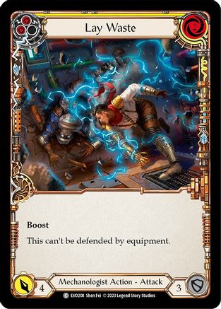 Image of Lay Waste (Yellow) [EVO208] (Bright Lights)  Rainbow Foil