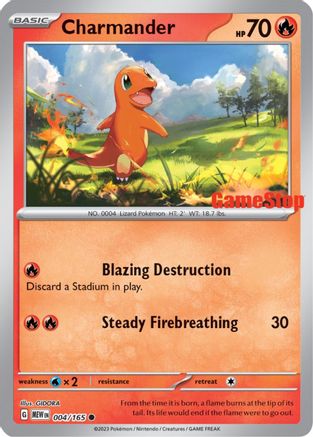 Image of Charmander (004/165) (GameStop Exclusive) [Scarlet & Violet 151]