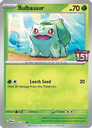Image of Bulbasaur (001/165) (Best Buy Exclusive) [Scarlet & Violet 151]