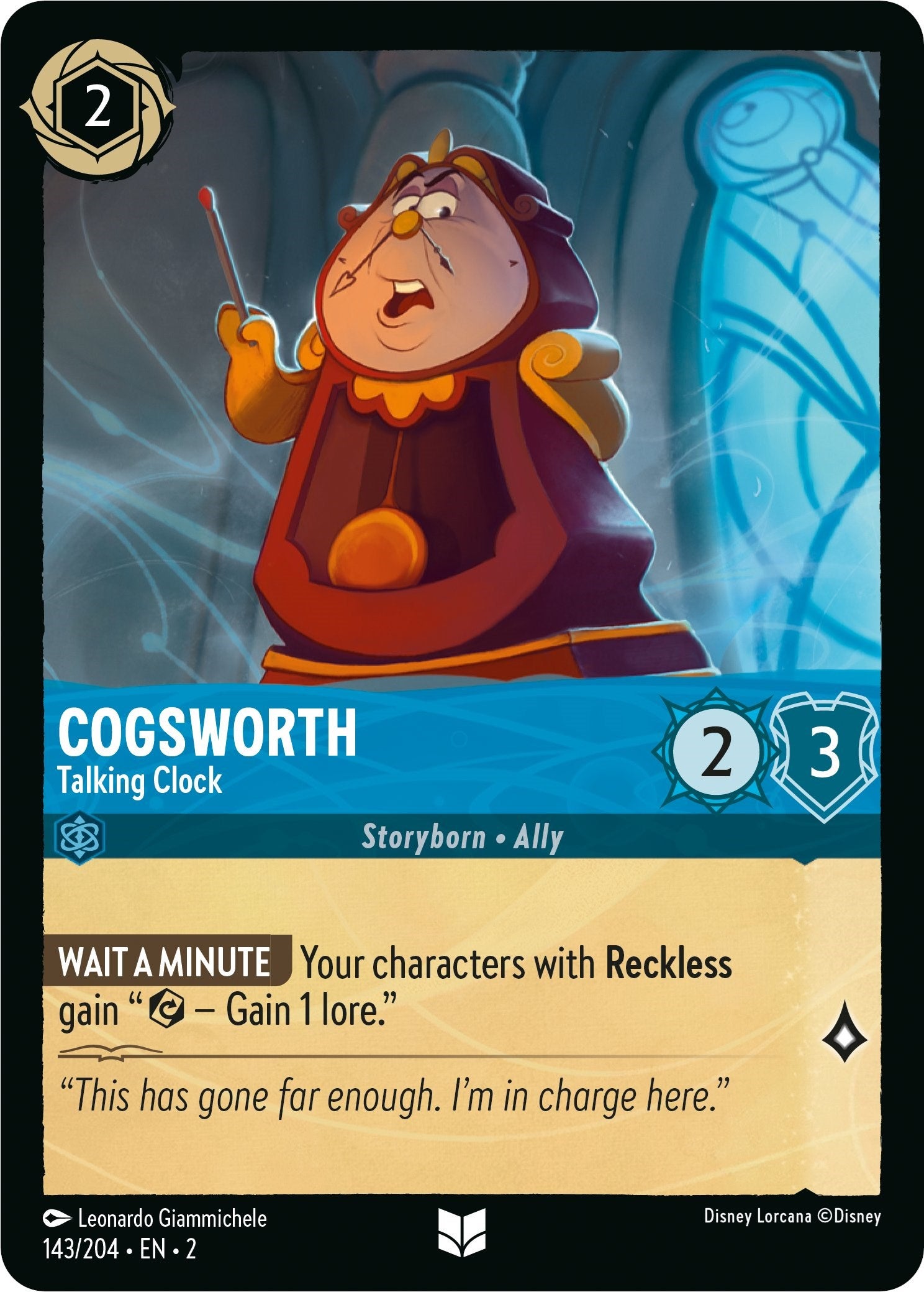 Image of Cogsworth - Talking Clock (143/204) [Rise of the Floodborn]