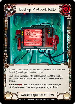Image of Backup Protocol: RED [EVO081] (Bright Lights)  Rainbow Foil