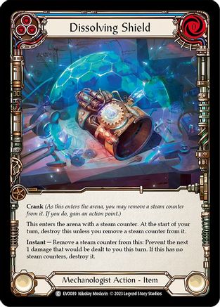 Image of Dissolving Shield (Blue) [EVO089] (Bright Lights)  Rainbow Foil