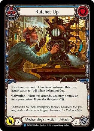 Image of Ratchet Up (Blue) [EVO107] (Bright Lights)  Rainbow Foil
