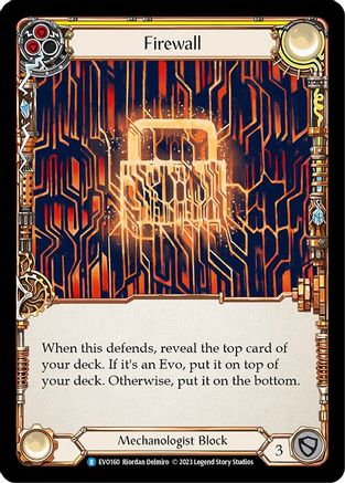 Image of Firewall (Yellow) [EVO160] (Bright Lights)  Rainbow Foil