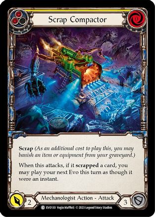 Image of Scrap Compactor (Yellow) [EVO130] (Bright Lights)  Rainbow Foil