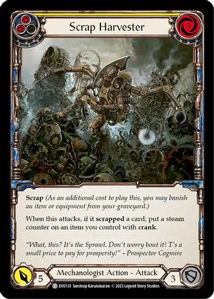 Image of Scrap Harvester (Yellow) [EVO133] (Bright Lights)  Rainbow Foil
