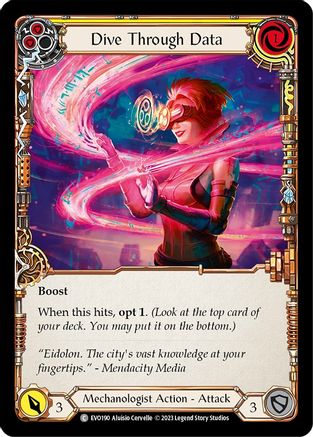 Image of Dive Through Data (Yellow) [EVO190] (Bright Lights)  Rainbow Foil