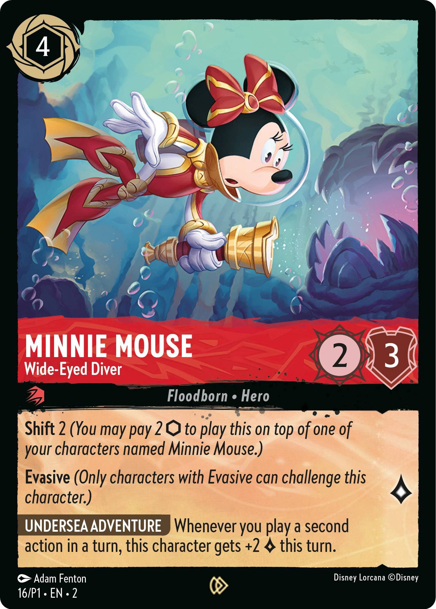 Image of Minnie Mouse - Wide-Eyed Diver (16) [Promo Cards]