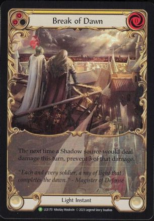 Image of Break of Dawn (Yellow) [LGS170] (Promo)  Rainbow Foil