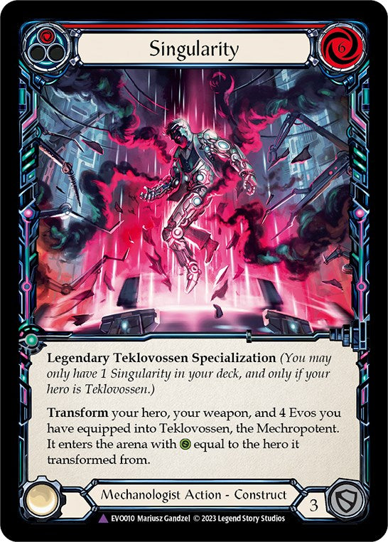 Image of Singularity // Teklovossen, the Mechropotent (Cold Foil Marvel) [EVO010] (Bright Lights)  Cold Foil