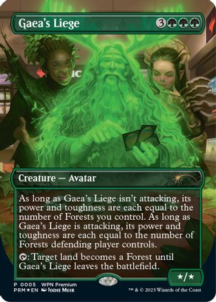 Image of Gaea's Liege (Borderless) [Wizards Play Network 2024]