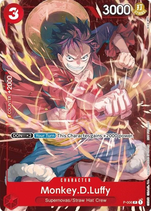 Image of Monkey.D.Luffy (P-006) (Retail Promo) [One Piece Promotion Cards]