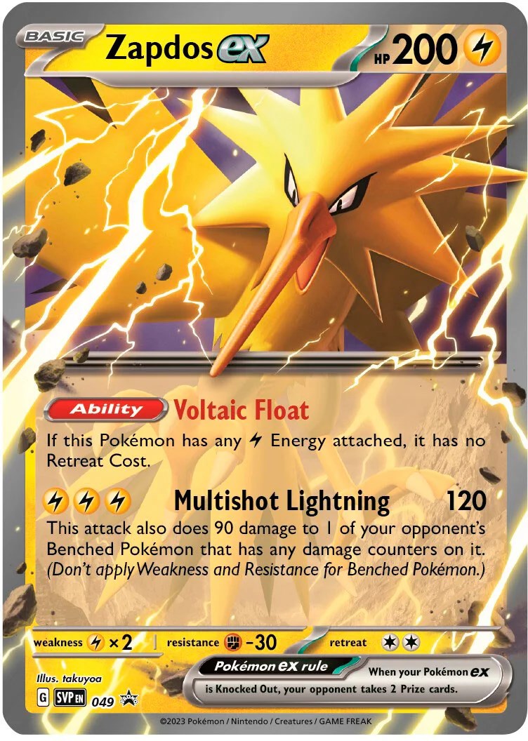 Image of Zapdos ex (049) (Jumbo Card) [Scarlet & Violet: Black Star Promos]