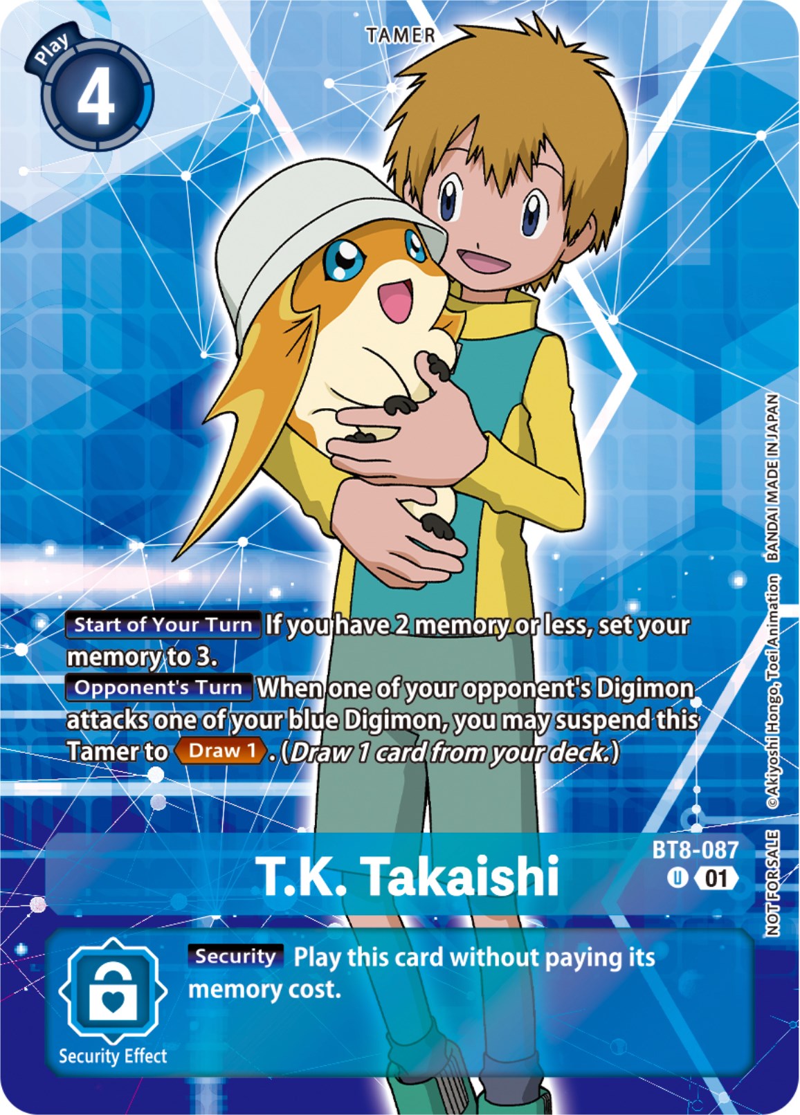 Image of T.K. Takaishi [BT8-087] (Tamer Party Pack -The Beginning-) [New Awakening]