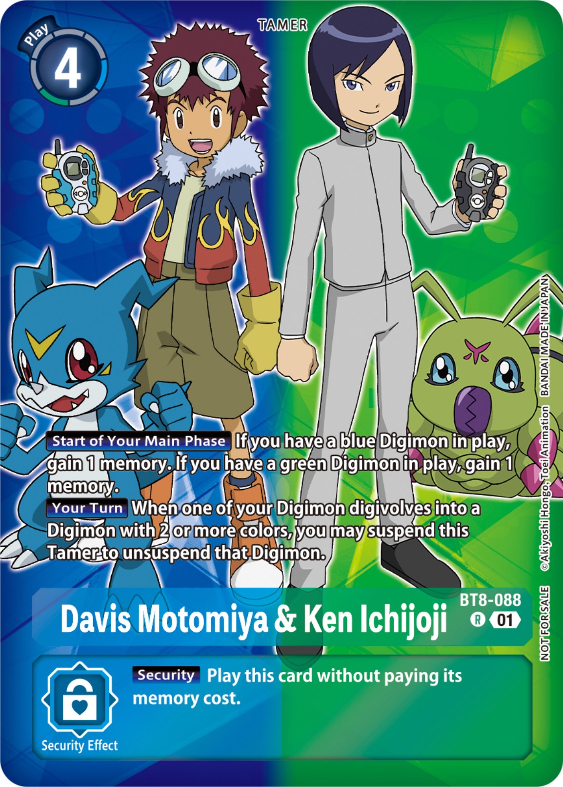 Image of Davis Motomiya & Ken Ichijoji [BT8-088] (Tamer Party Pack -The Beginning-) [New Awakening]