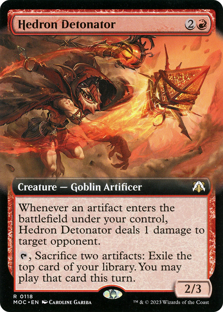 Image of Hedron Detonator (Extended Art) [March of the Machine Commander]